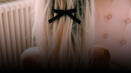 black hair bow
