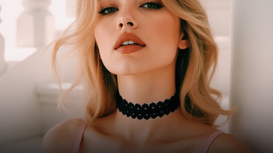 Lace Choker on Model