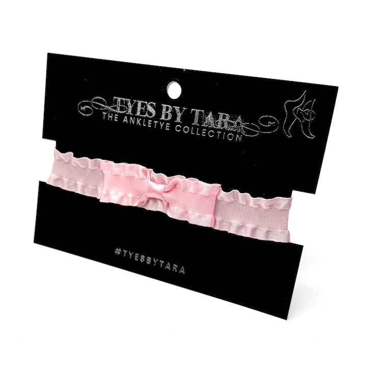 Maiden Pink Bow Anklet on White Background