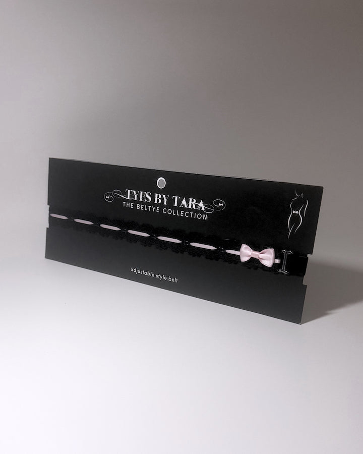 Chantilly Black Lace Bow Belt on Packaging