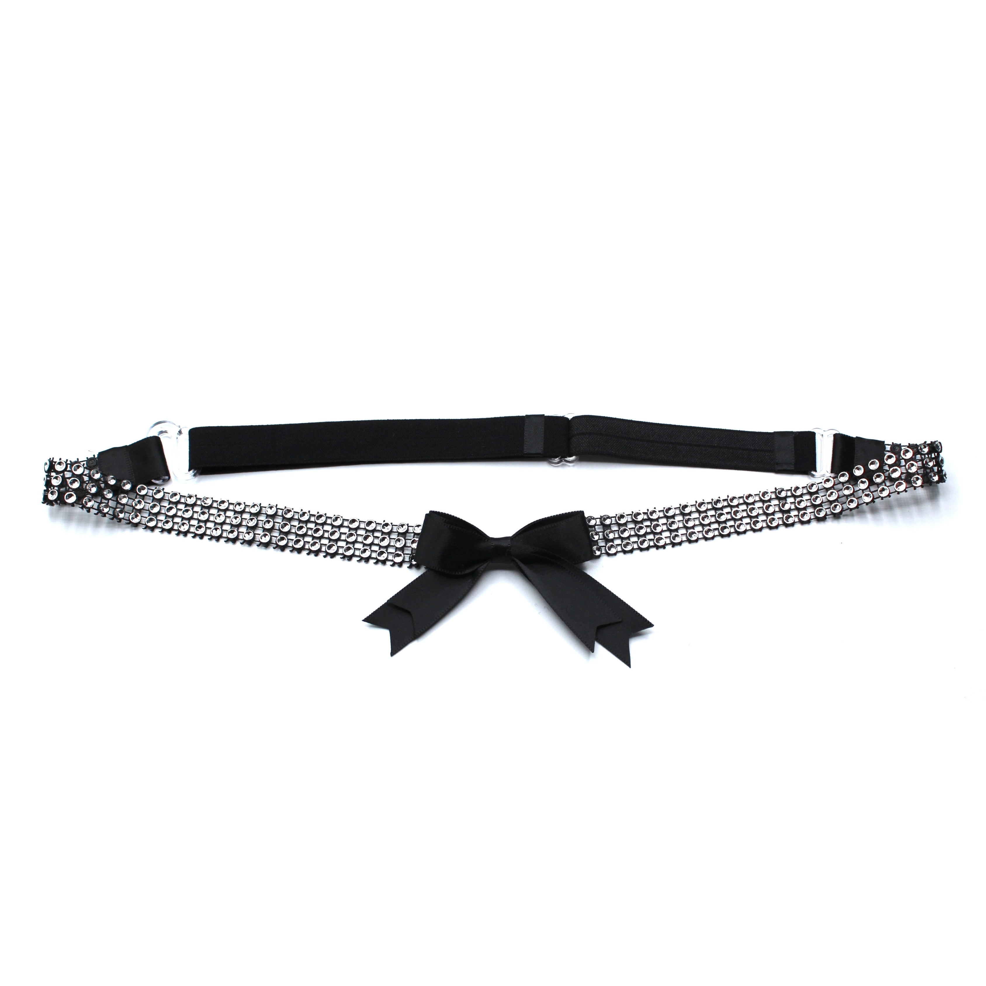 Princesa Black Bow Sparkly Belt 