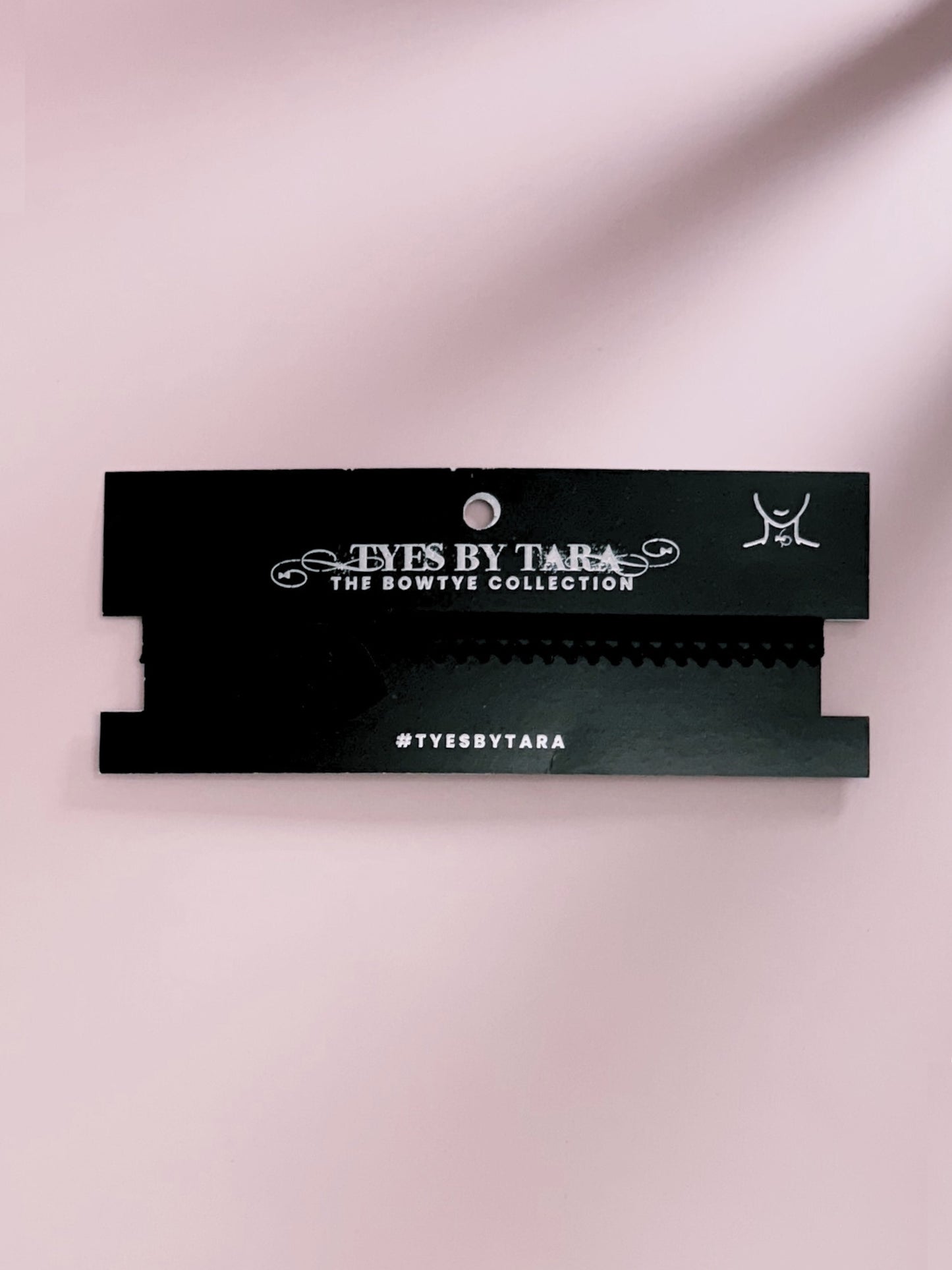 Foxy Black Bow Choker on Black Card