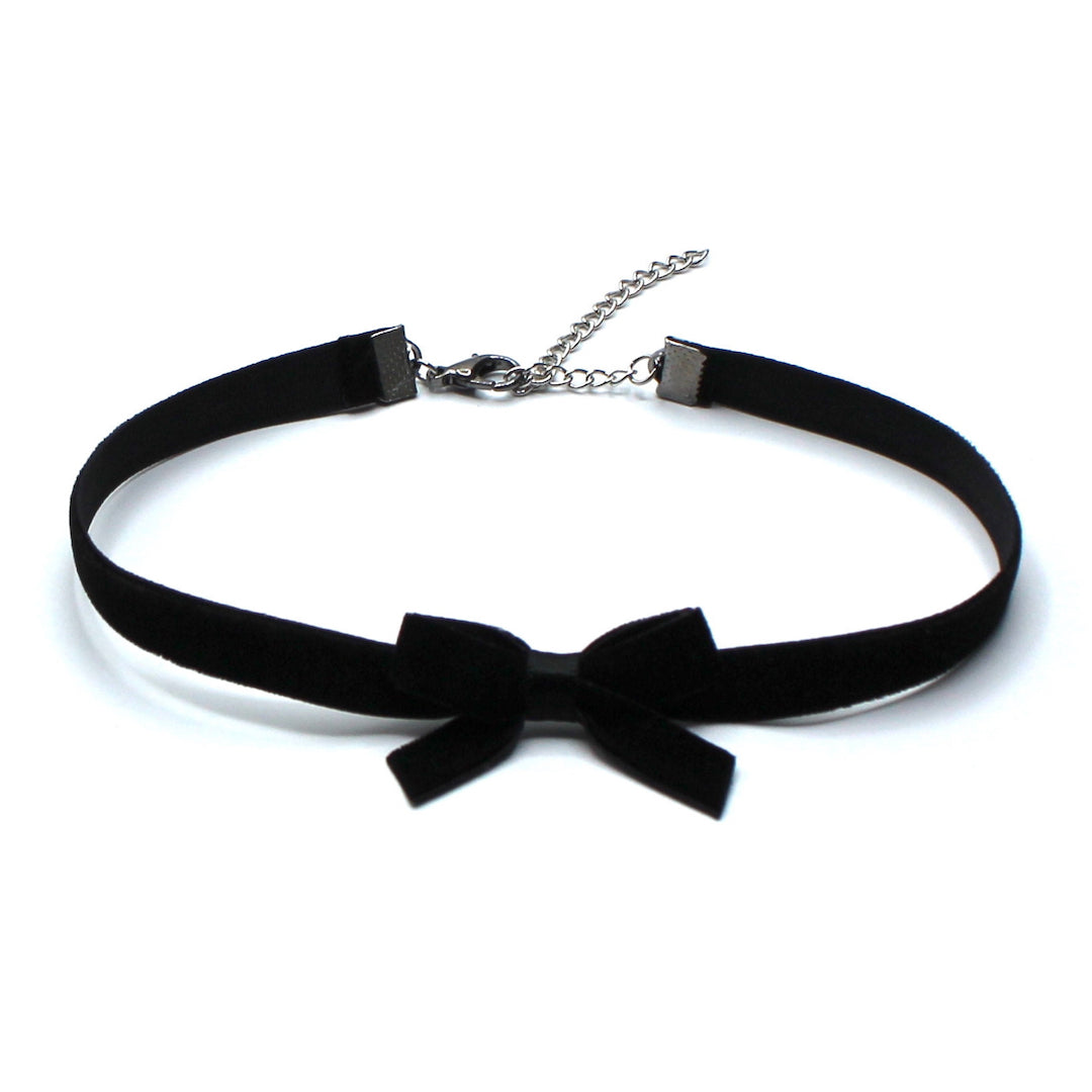 Marie Antoinette Black Velvet Bow Choker