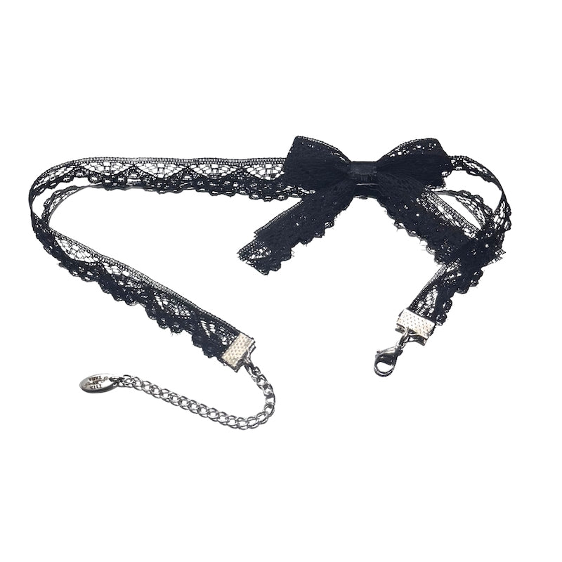 Tease Black Lace Choker back view