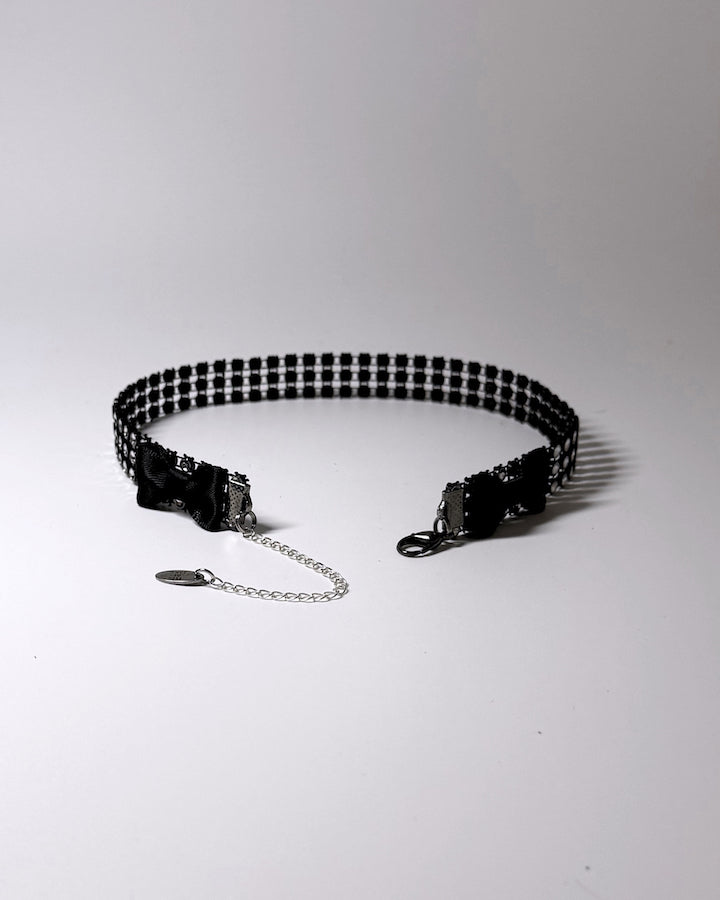 Vixen Black Sparkly Choker Back View