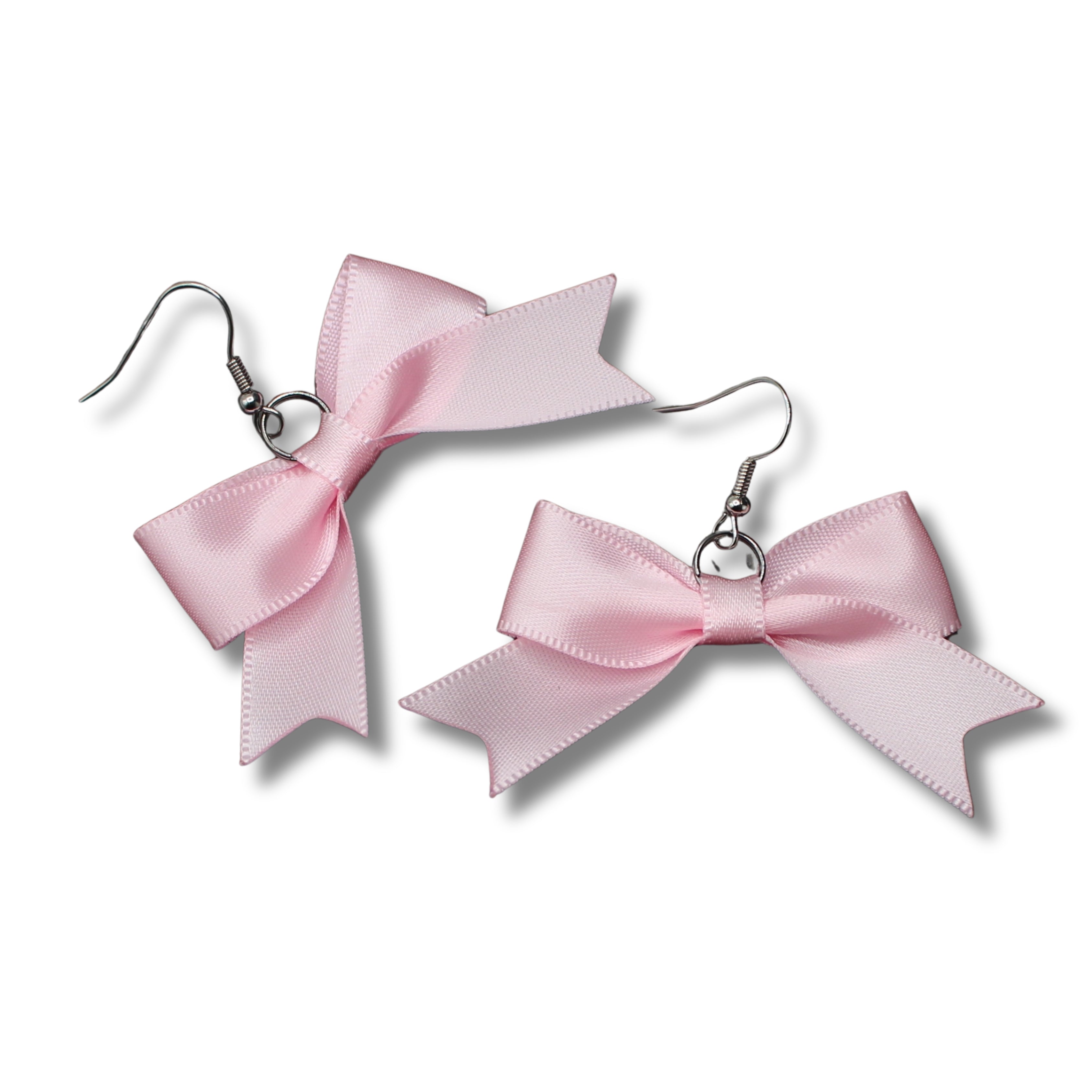 Bombshell Pink Bow Earrings
