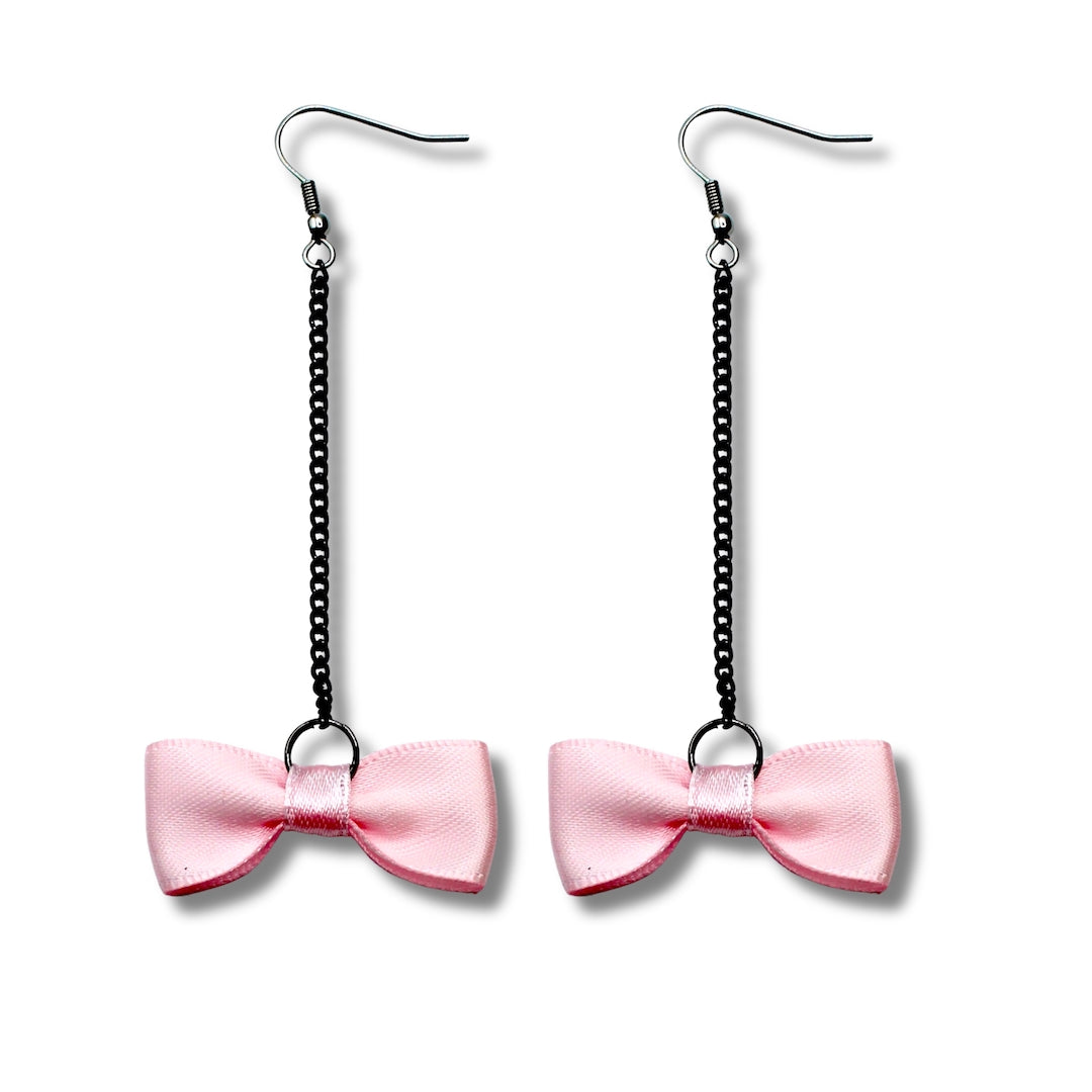 Pink Secrets Bow Earrings