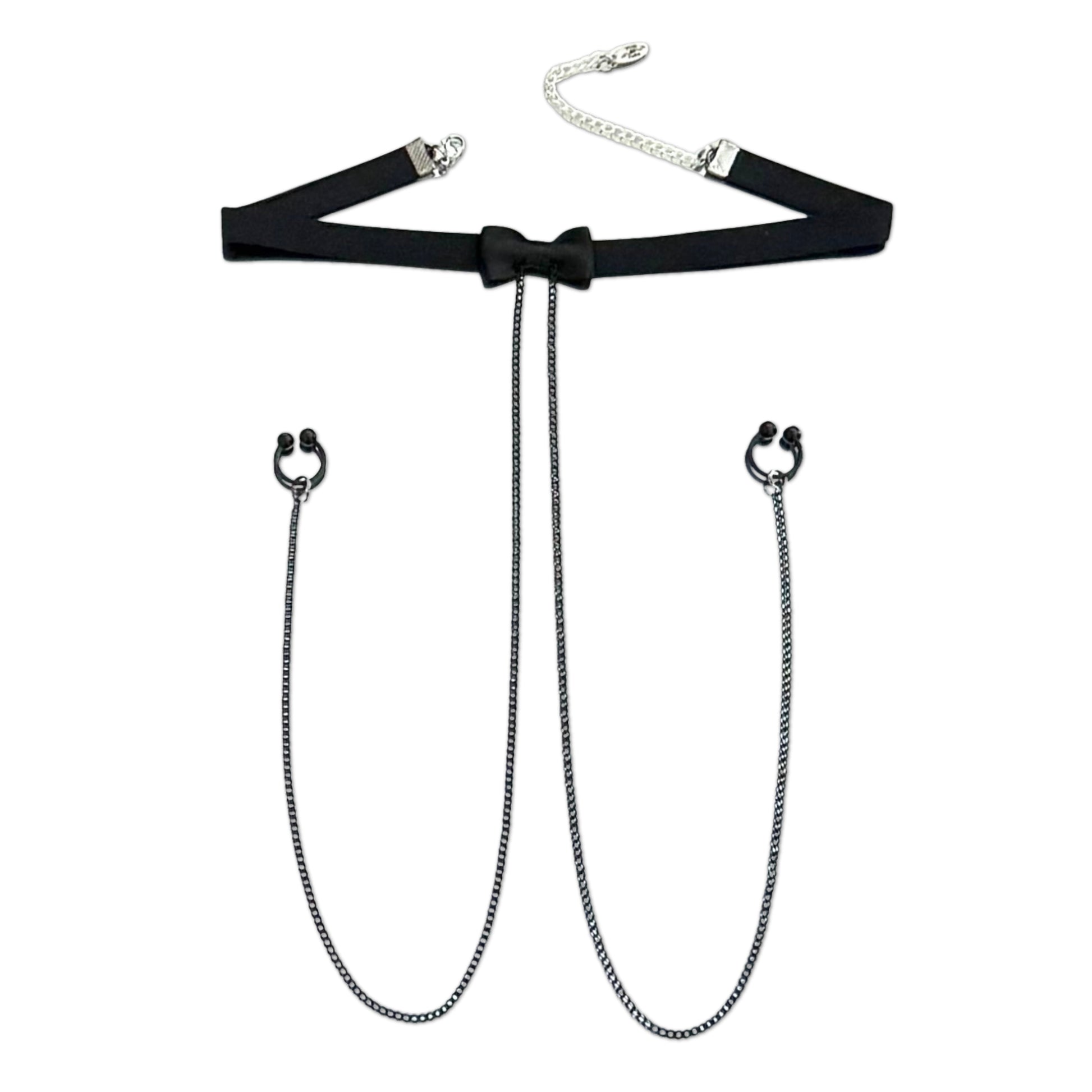 heartbreaker black nipple clamp choker