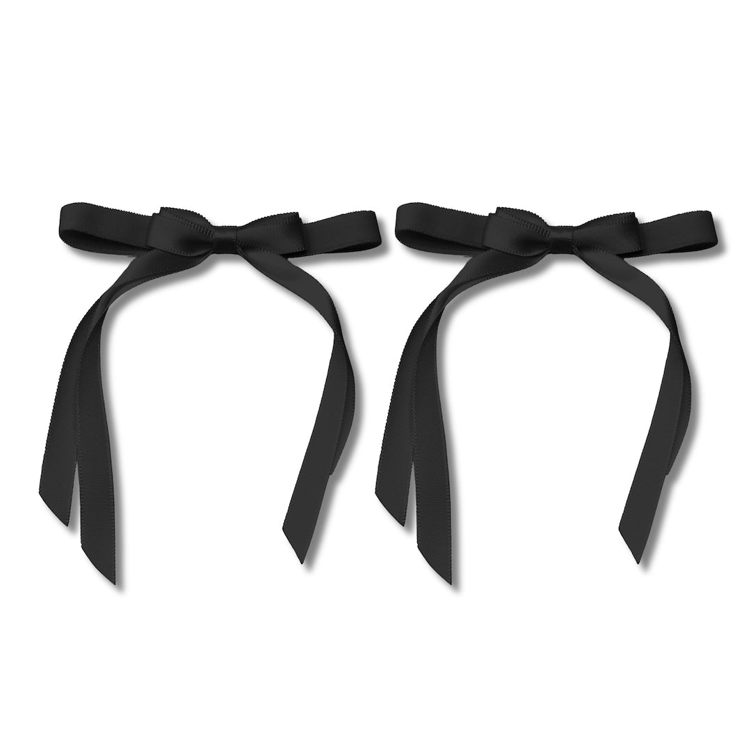 Doll Heel Accessories Black Bow Heel Straps