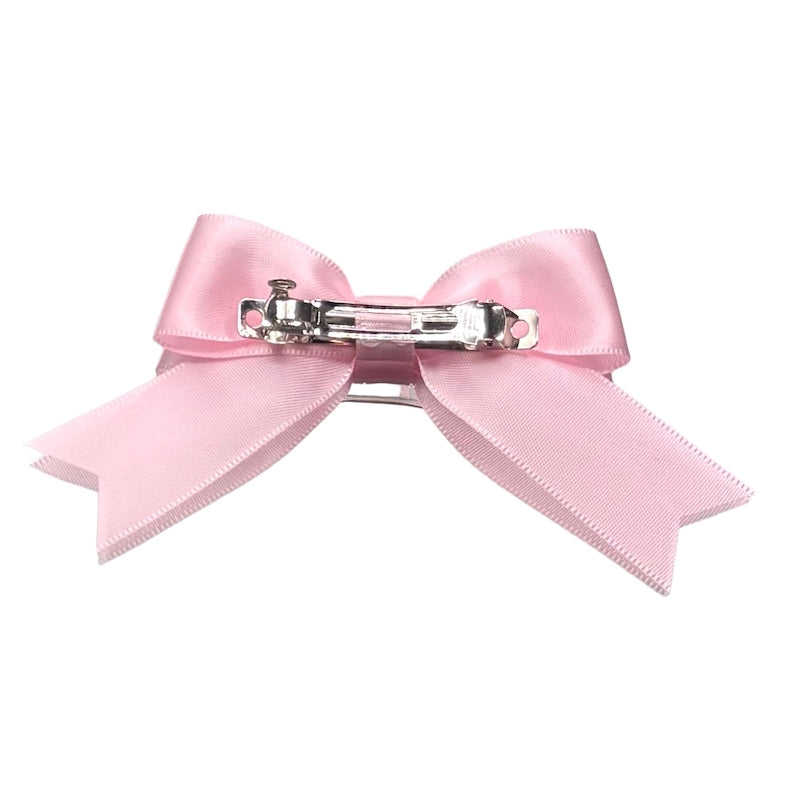 back view of the Pink Bombshell Bow Barrette