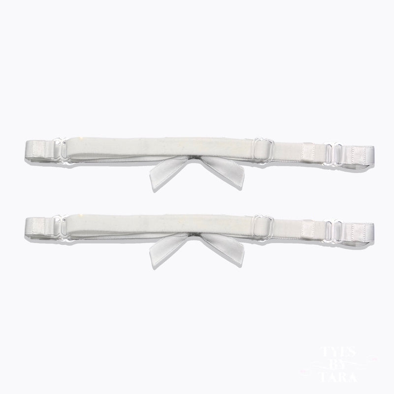 Kinkette White Bow Leg Garters