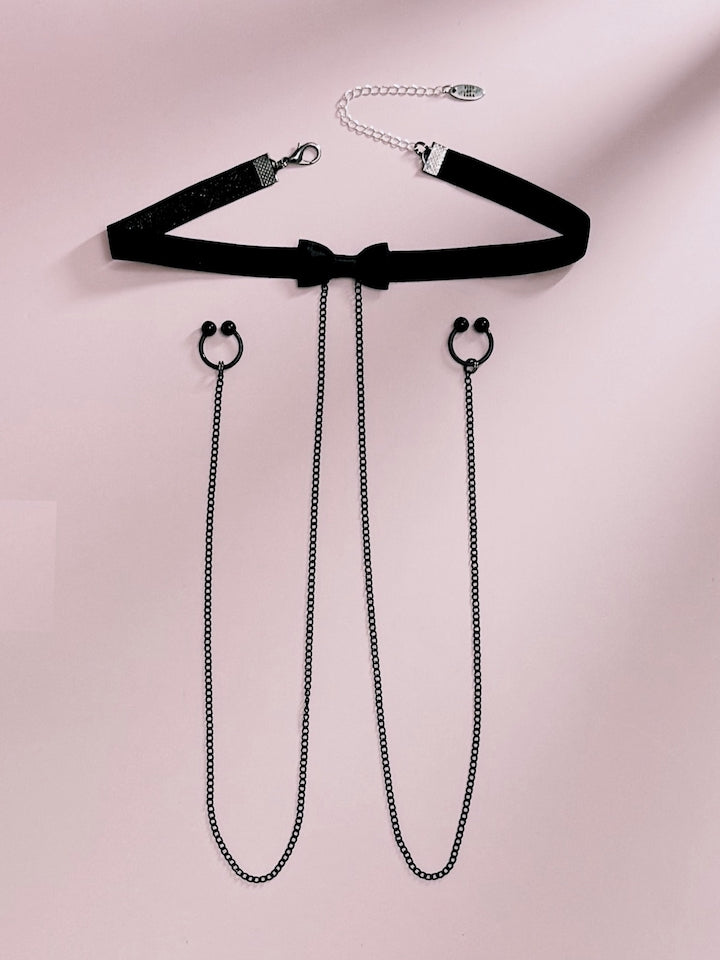 Heartbreaker Choker Nipple Clamps with Chain