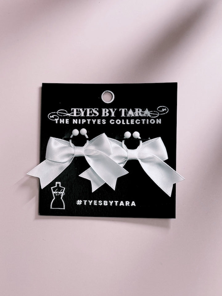 Yours Truly White Bow Nipple Clamps