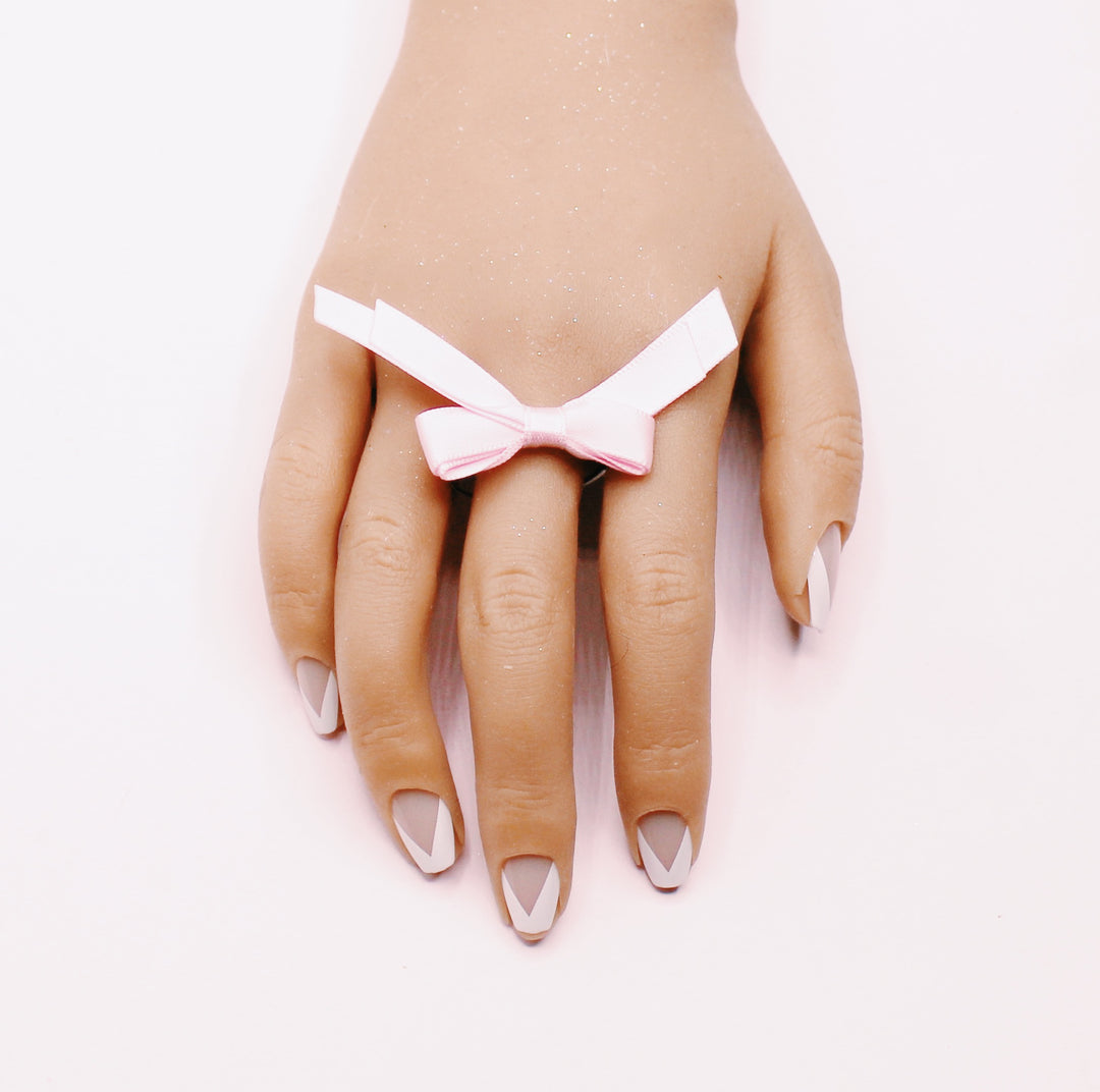 Doll Pink Bow Adjustable Ring
