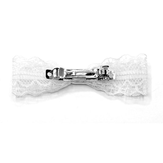 Siren White Lace Hair Bow