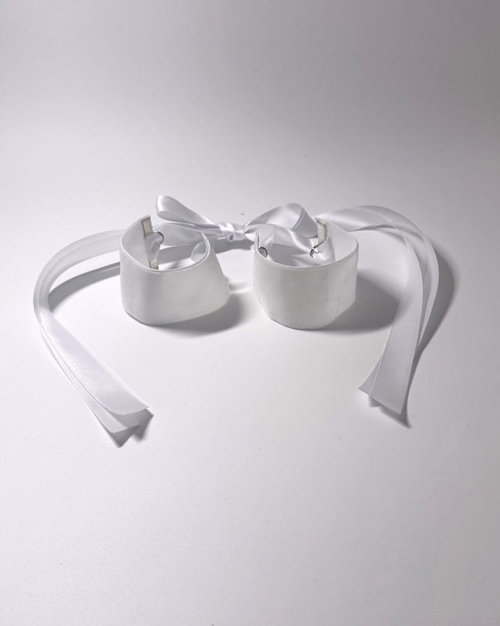 Madame White Velvet Cuffs Soft Bondage Handcuffs