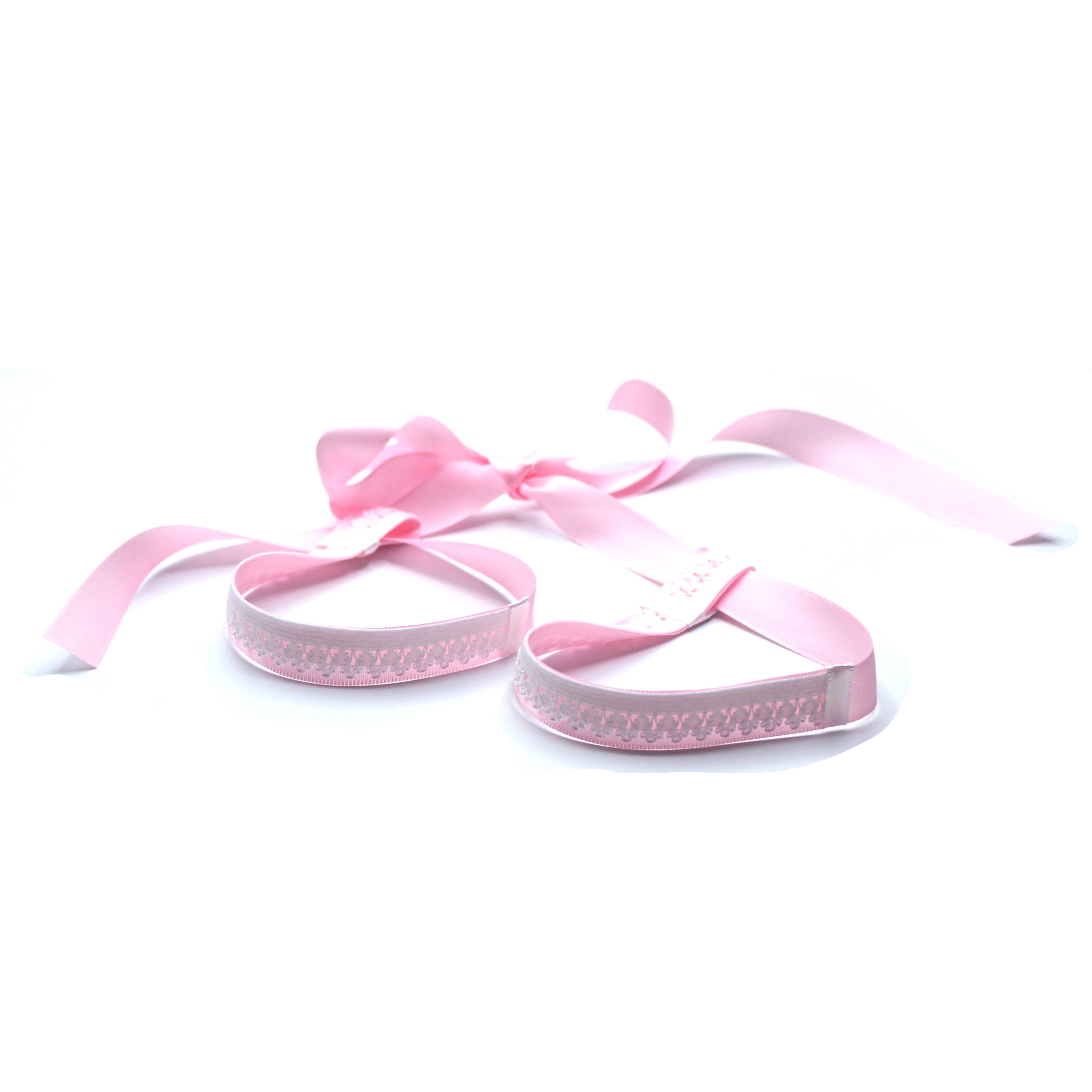 White and Pink Lace Handcuffs