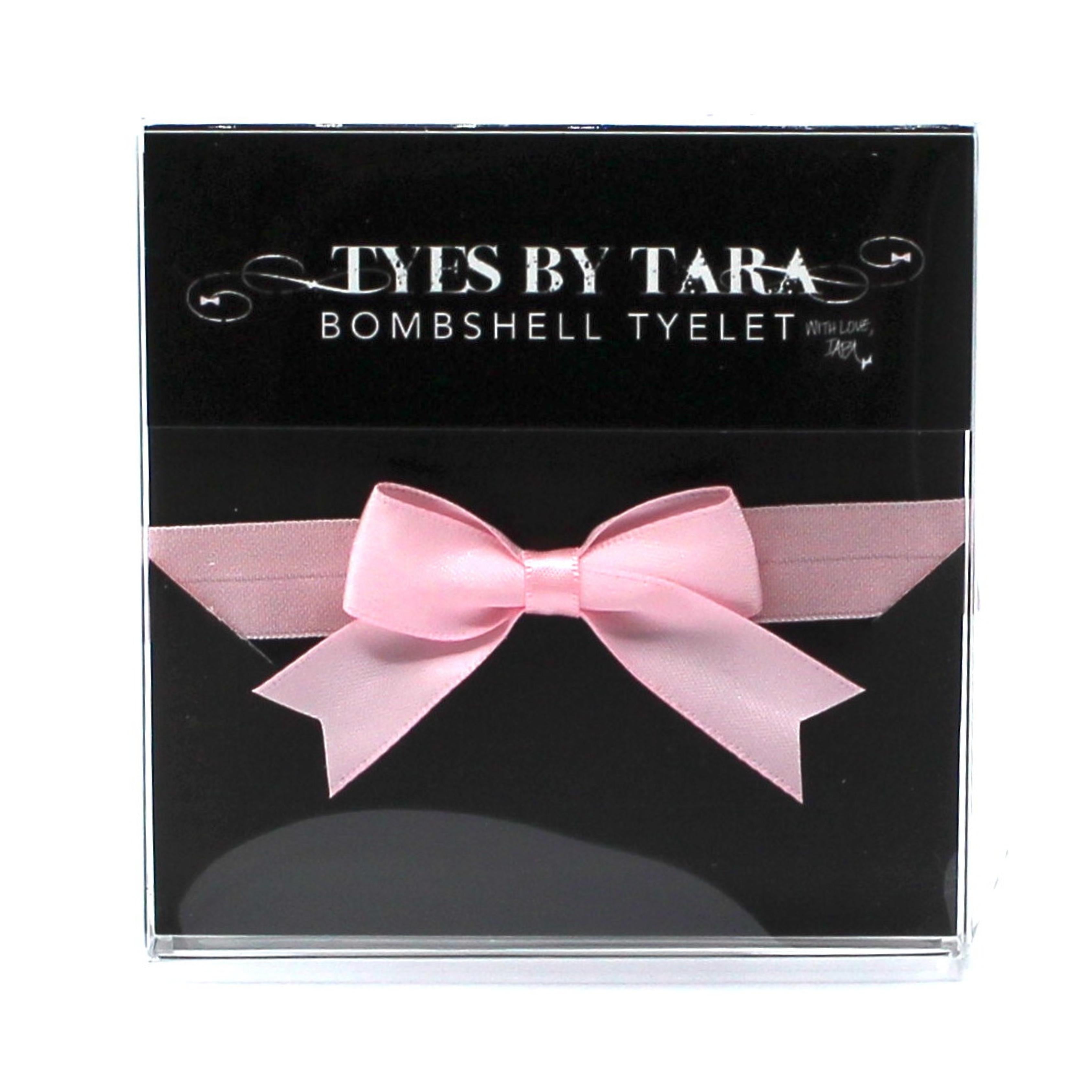 Pink Bow Tie Bow Bracelet in Black Box