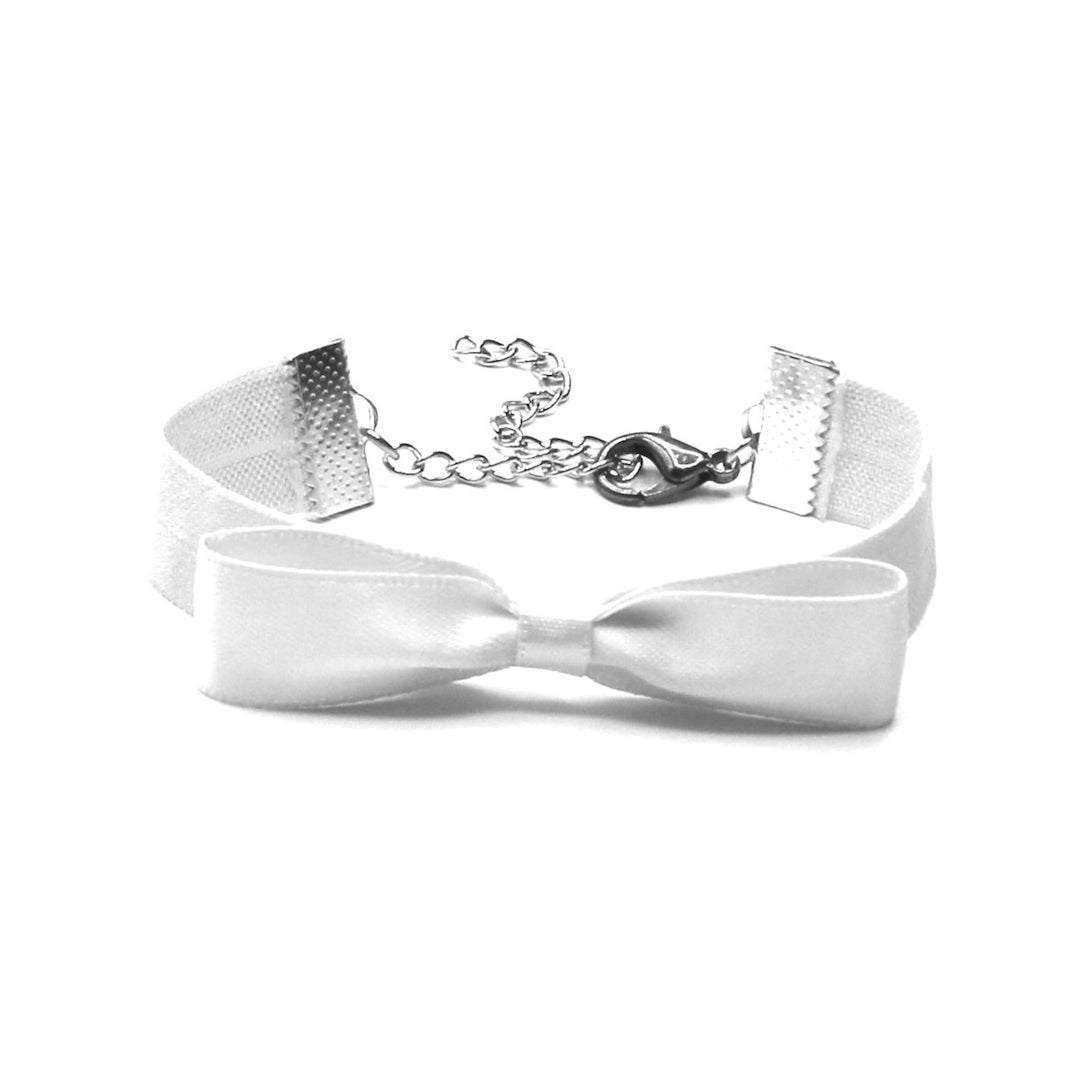 White Femme Fatale Bow Bracelet