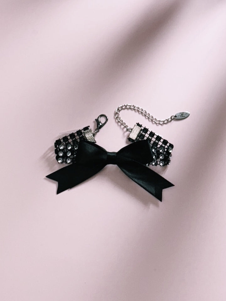 Sparkly Black Bow Bracelet from Princesa Collection