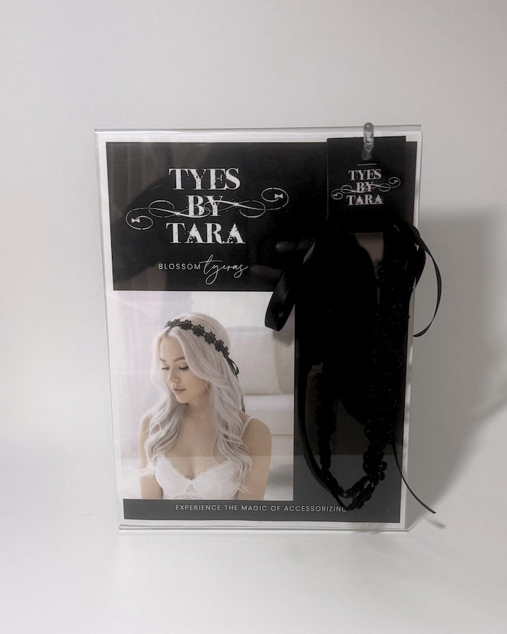 Blossom Black Flower Headband Display