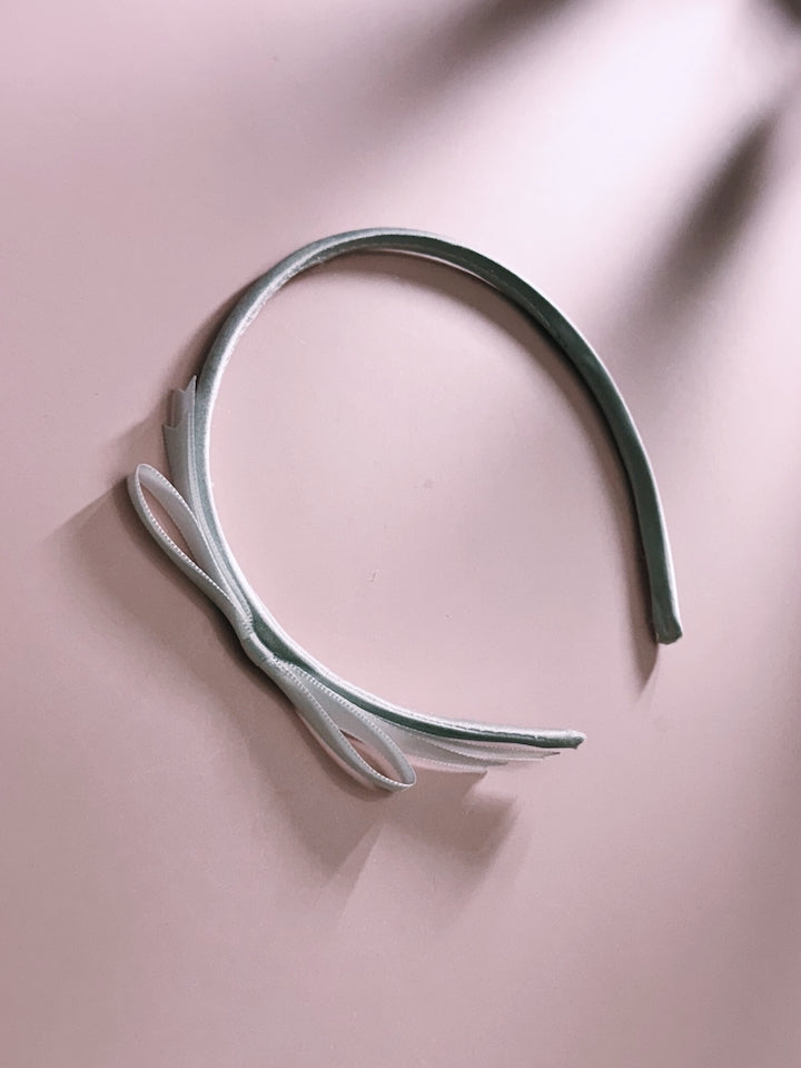 Enchantress White Satin Bow Headband