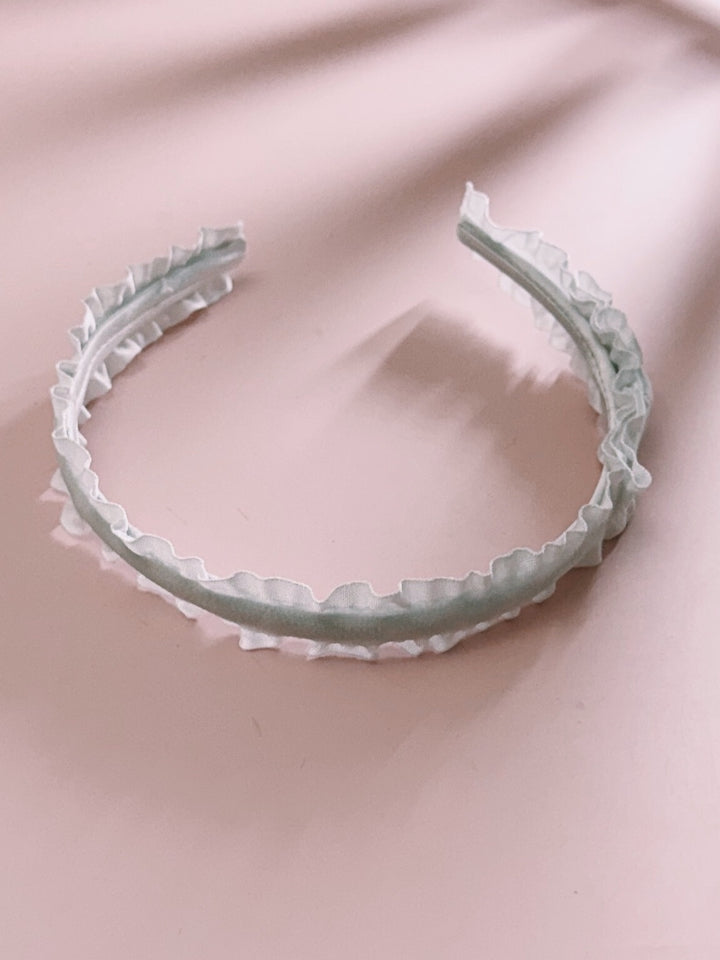 Maiden White Ruffled Bow Headband