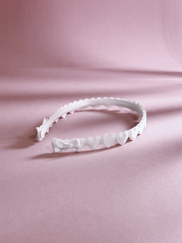 Sweetheart White Heart Headband