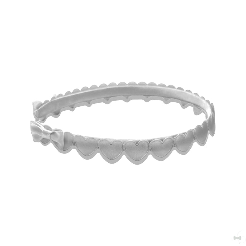 sweetheart white bow headband