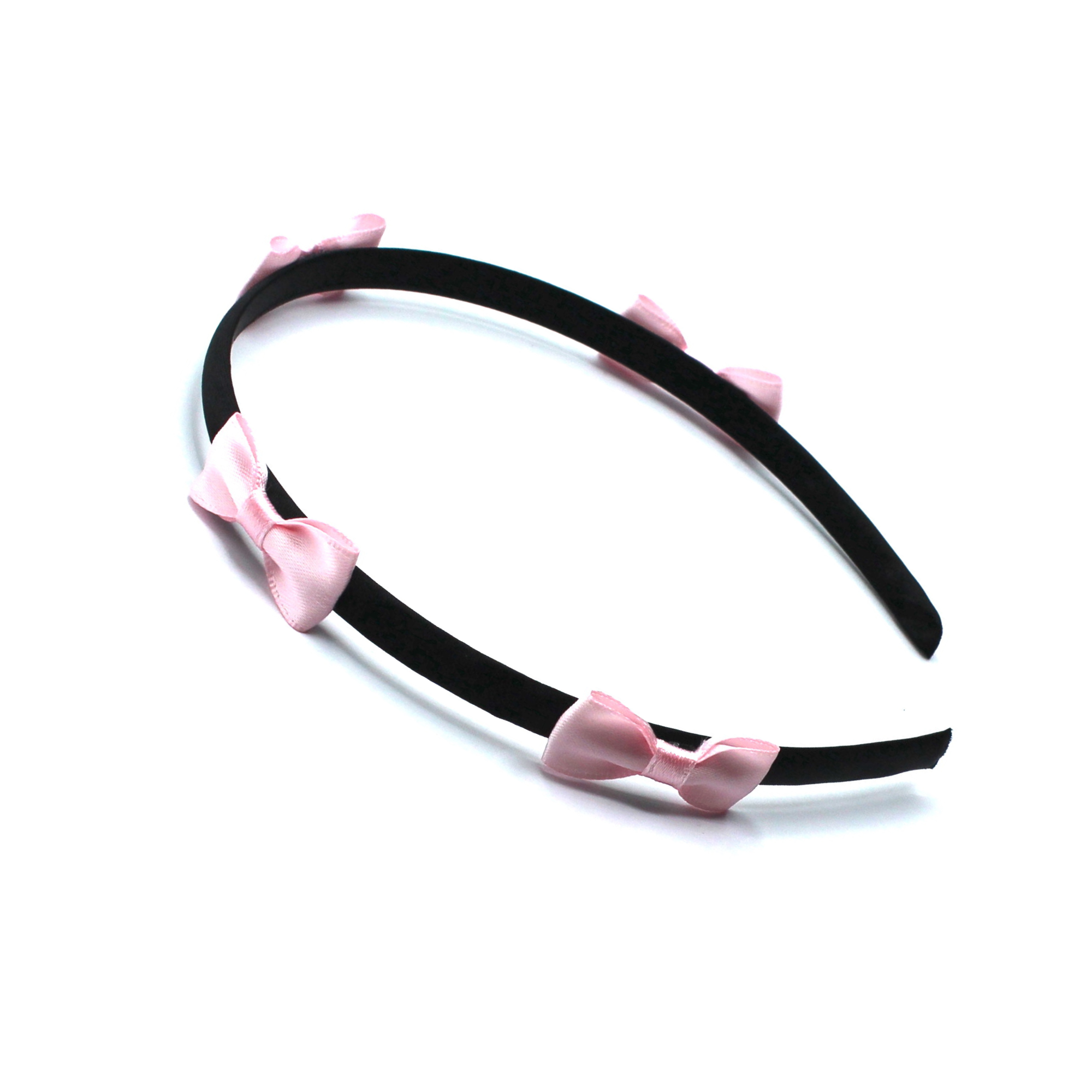 Secrets Pink Bow Black Headband 
