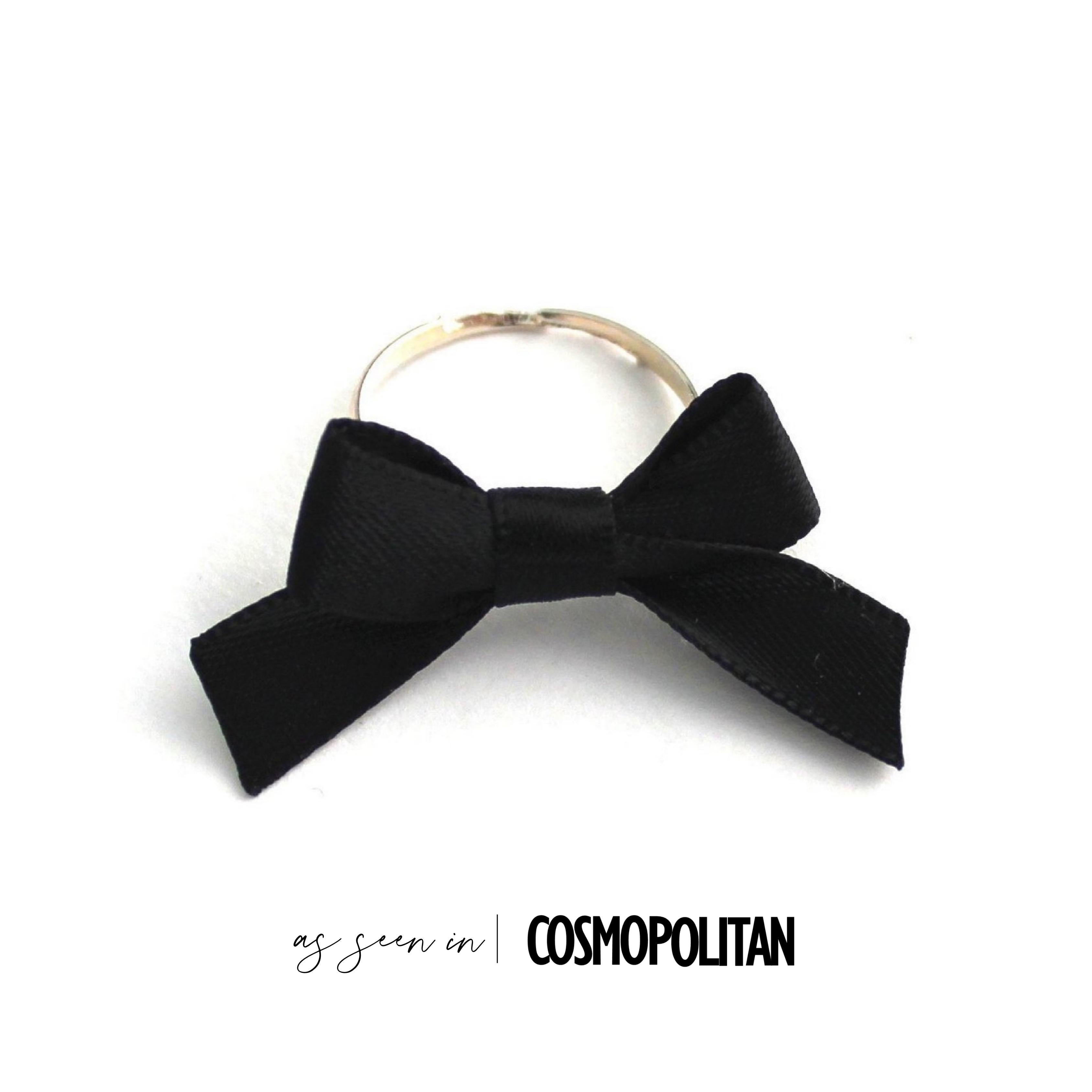 Black Bow Ring as seen in Cosmopolitan Magazine
