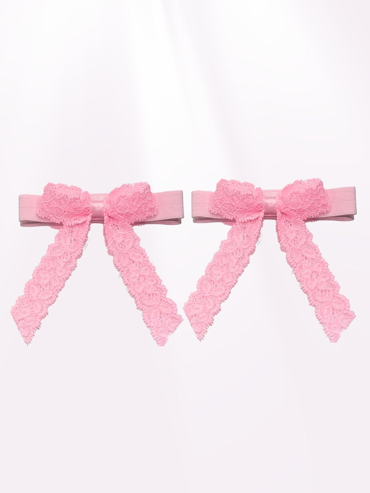 Bougee Pink Lace Heel Straps