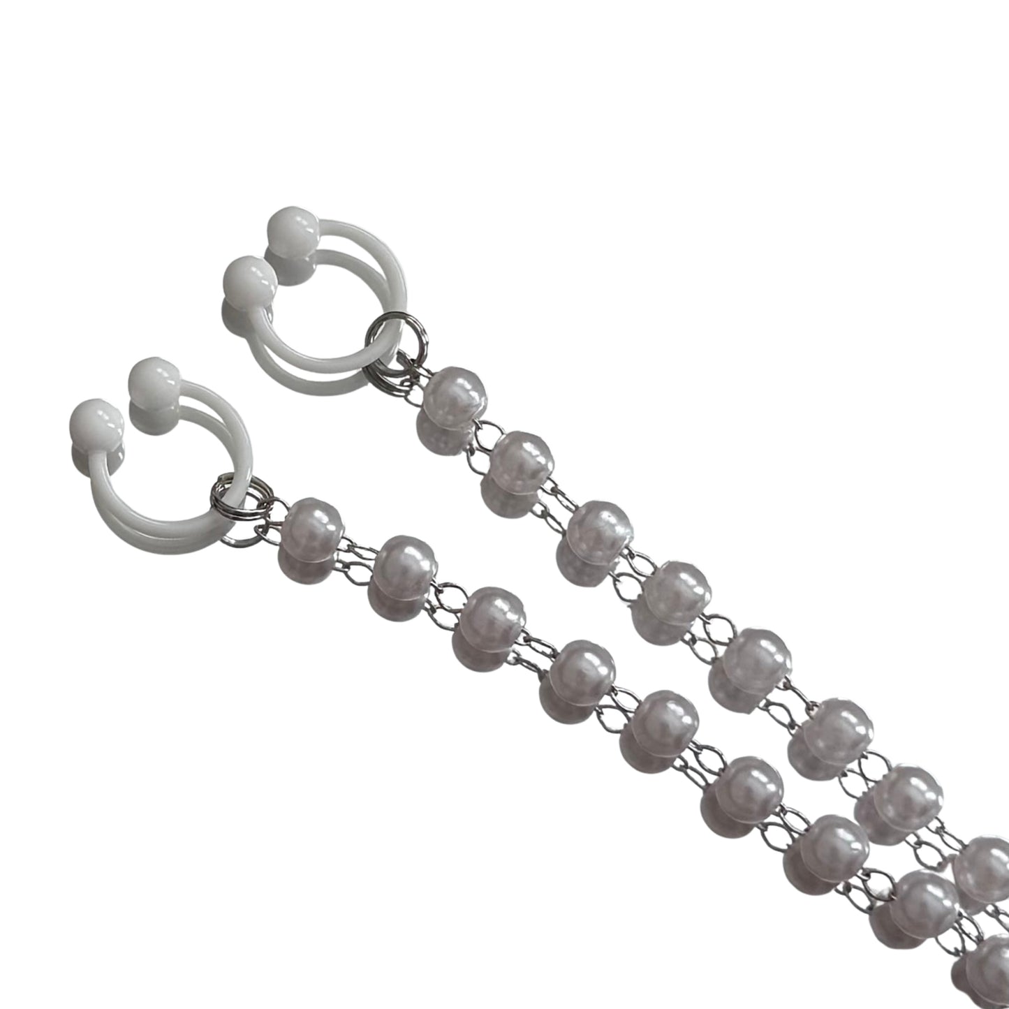 Centerfold White Pearl Nipple Clamps