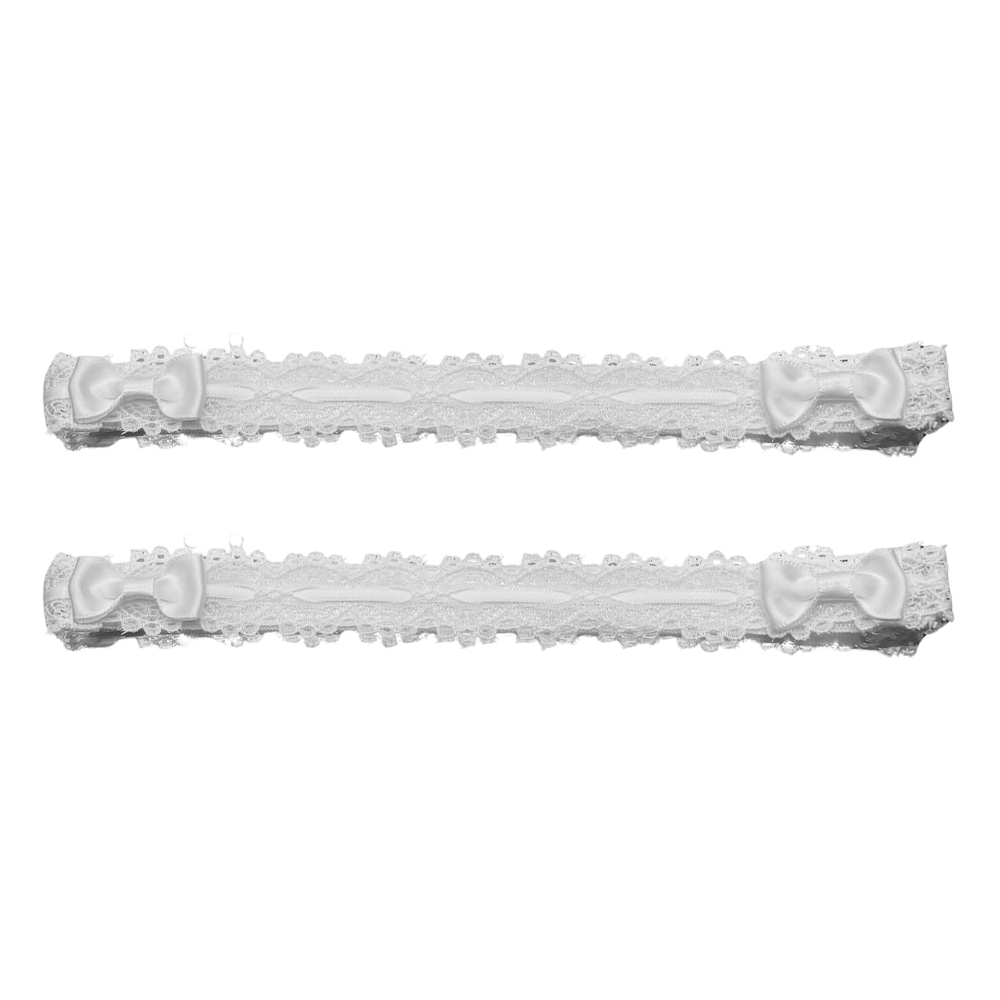 chantilly white leg garters