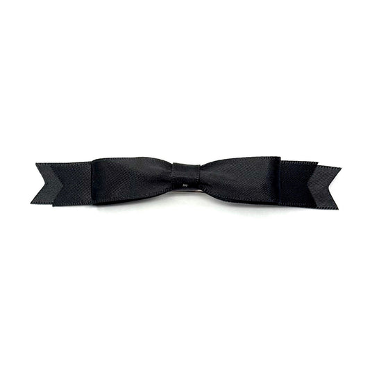 Enchantress Black Satin Hair Bow on white background