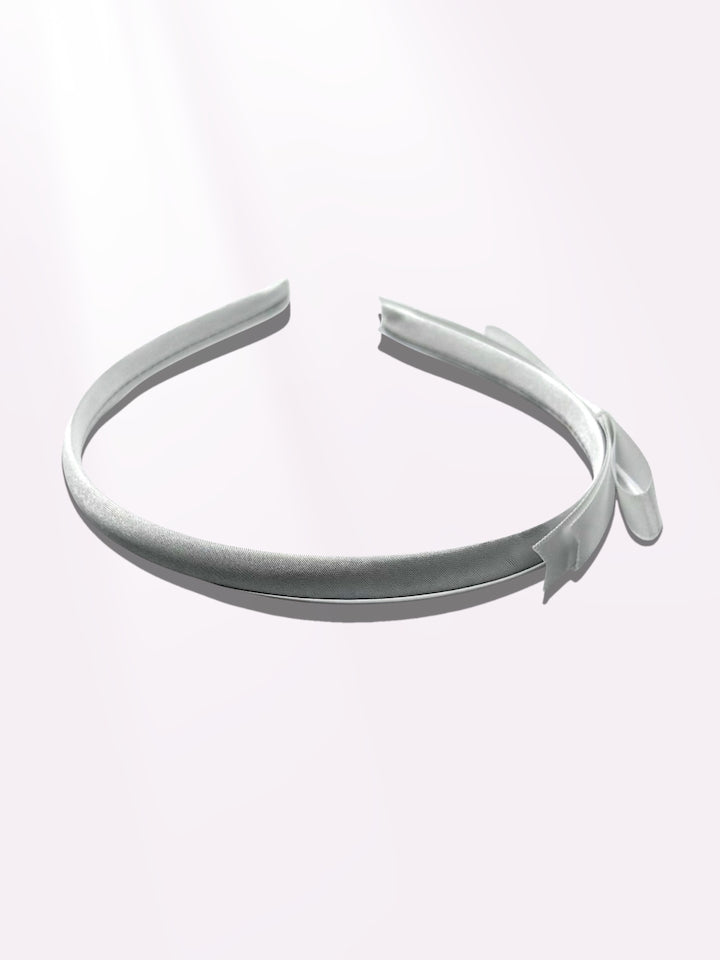 top view of enchantress white hair bow band