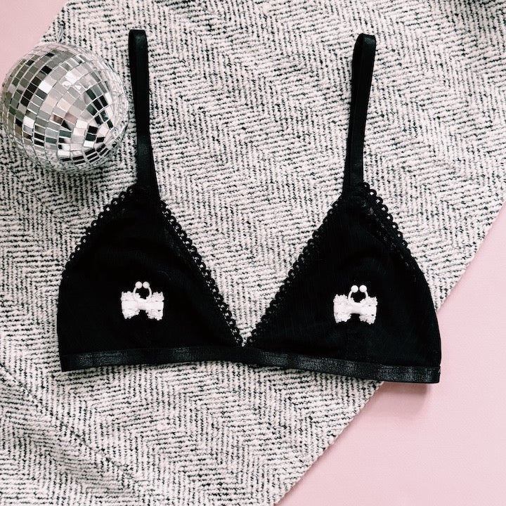 lady white bow nipple clamps jewelry