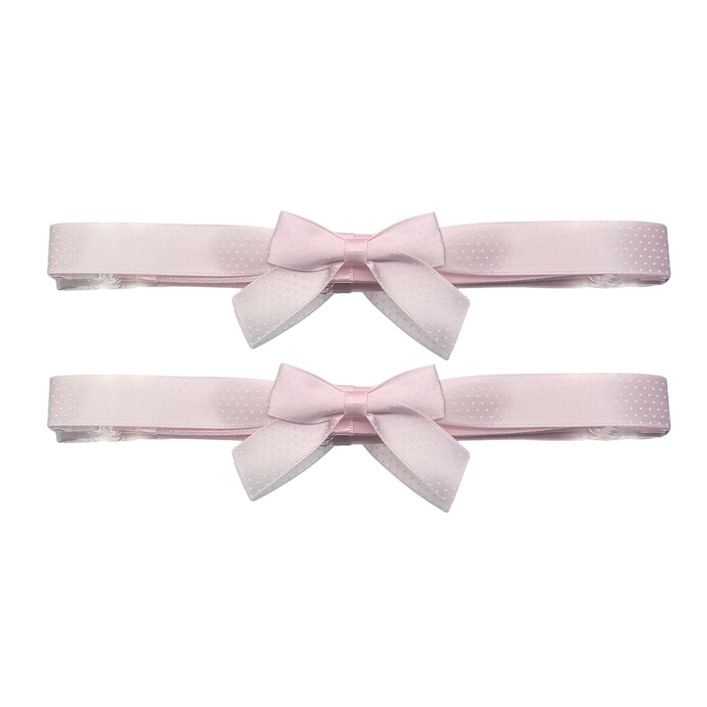 pink bow leg garters from pinup collection