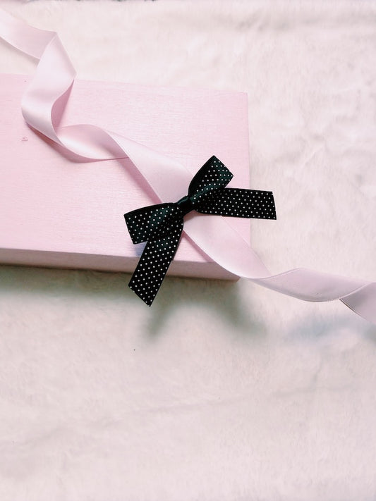 Black Pinup Bow Hair Barrette