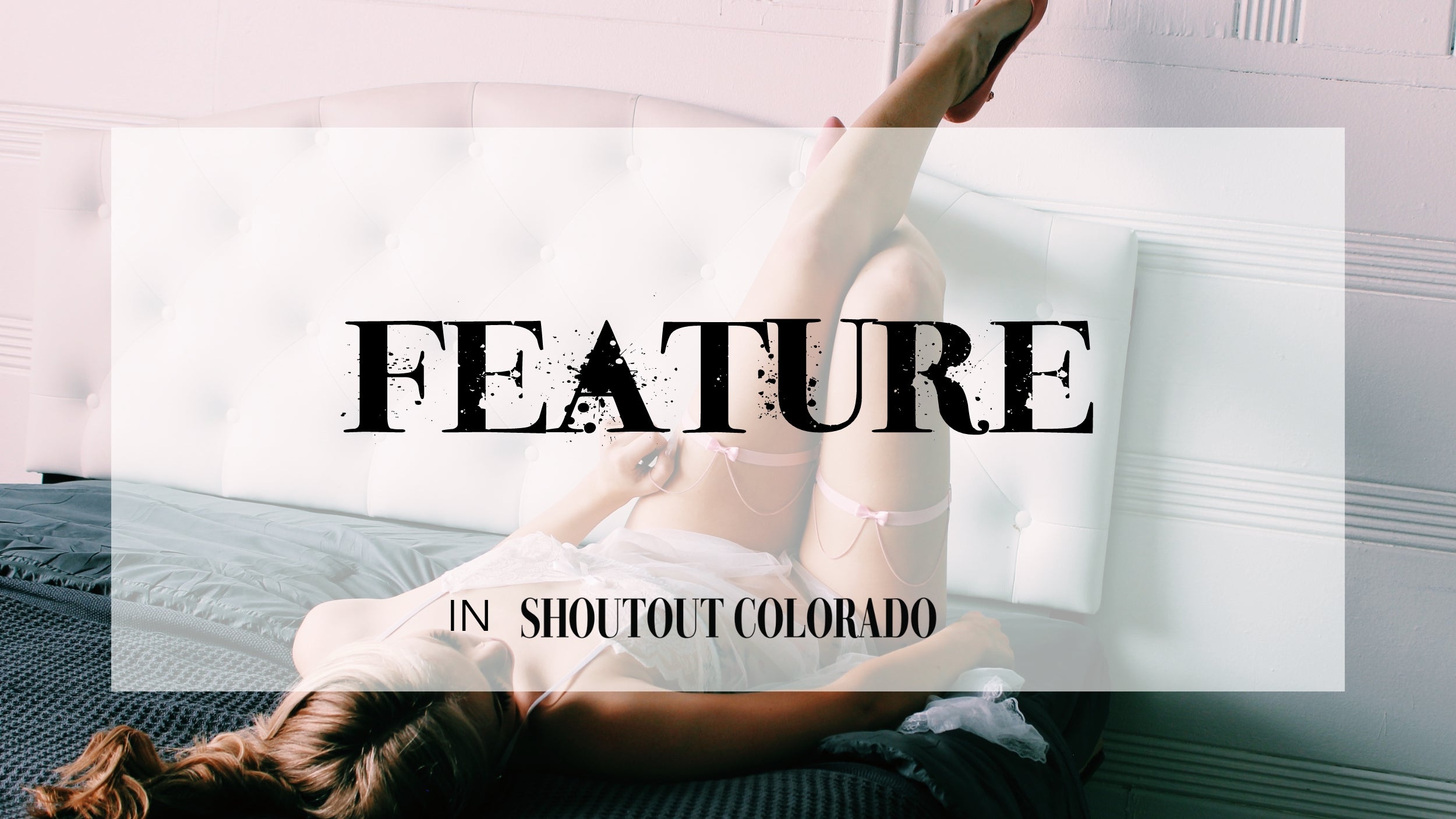 ShoutOut Colorado Image of Pink bow Leg Garters