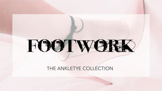 Black Bow Anklet with Draping Chain