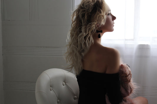 Black Bow Earrings