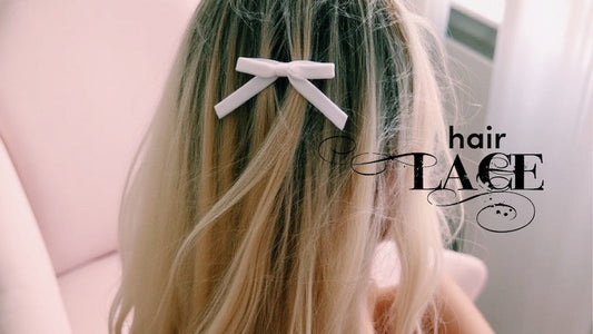 white lace hair bow