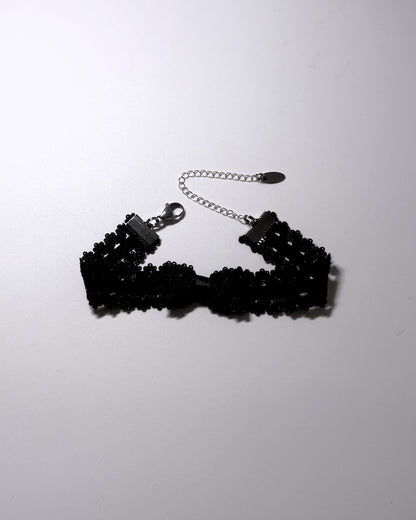 Lady Black Elastic Anklet