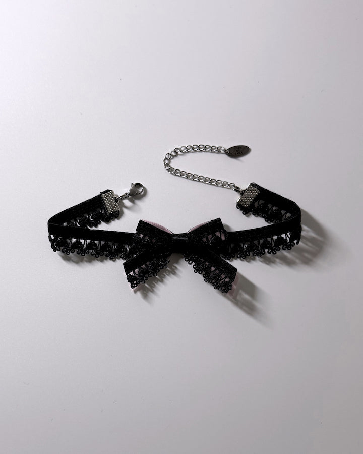 Belle Black Bow Anklet