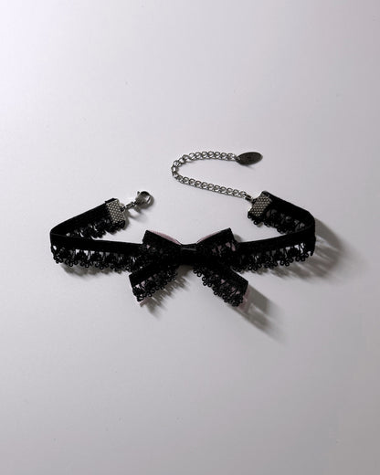 Belle Black Bow Anklet