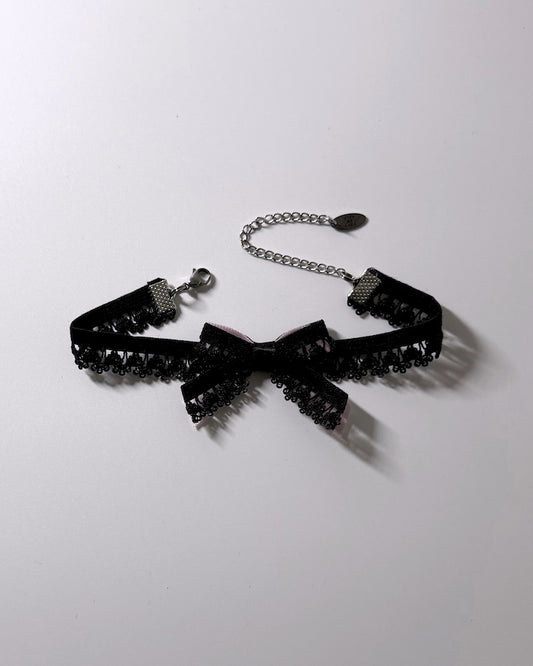 Belle Black Bow Anklet