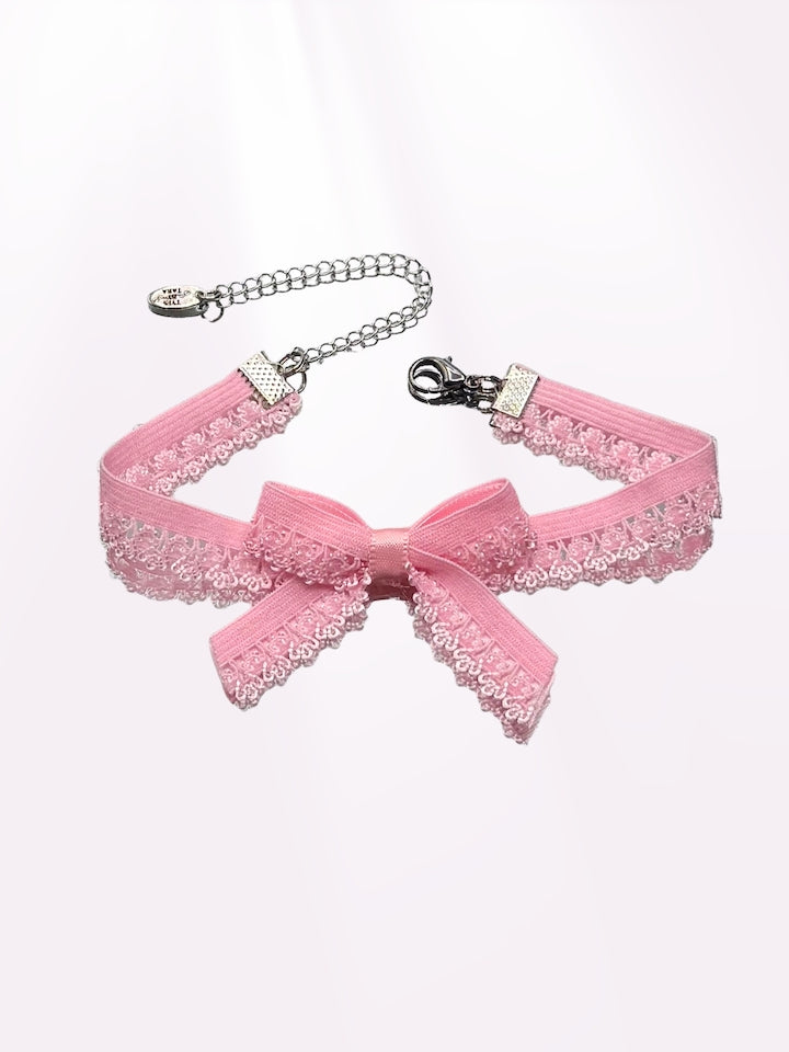 Belle Pink Bow Anklet 