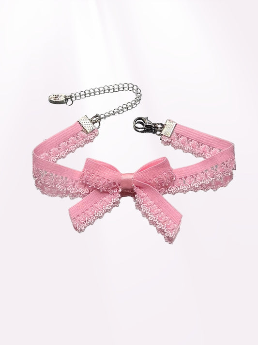 Belle Pink Bow Anklet 