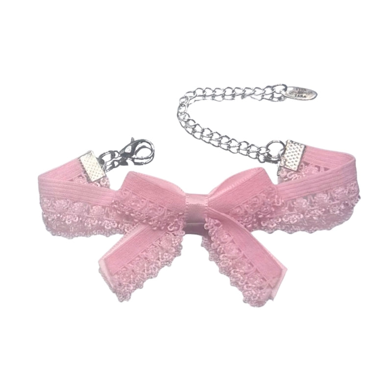 Belle Pink Bow Bracelet